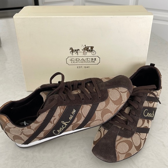 Brown Henrietta Coach Sneakers - Picture 1 of 6
